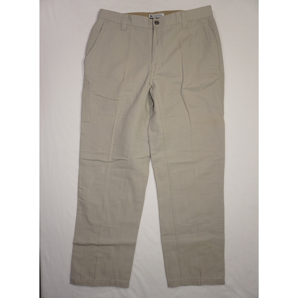 Columbia 34x30 Tan Cotton Canvas Outdoor Hiking Cargo Pants